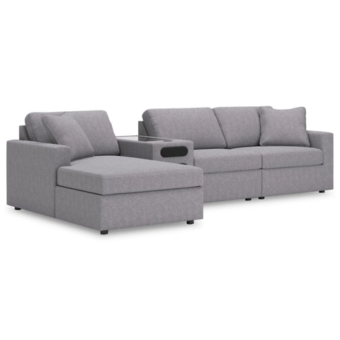 Ashley Modmax 4-Piece Sectional with Chaise and Audio Console