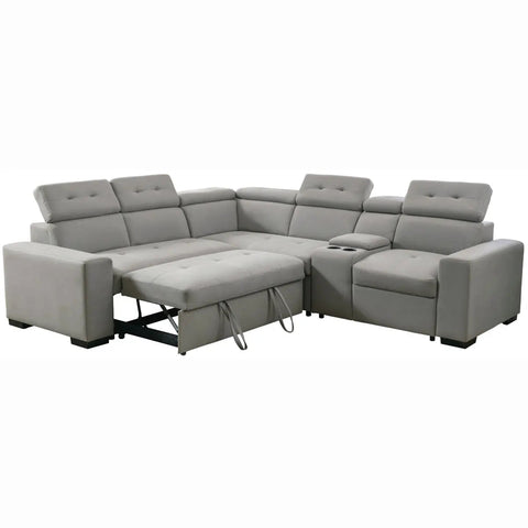 Farrah 9219 Sectional Sofa with Pull Out Bed Mazin