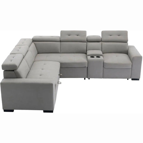 Farrah 9219 Sectional Sofa with Pull Out Bed Mazin