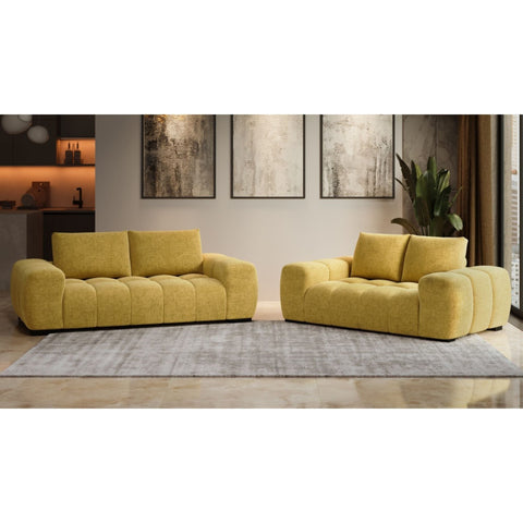 Zara Collection Loveseat in Yellow