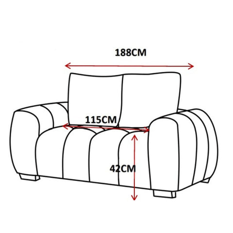 Zara Collection Loveseat in Beige