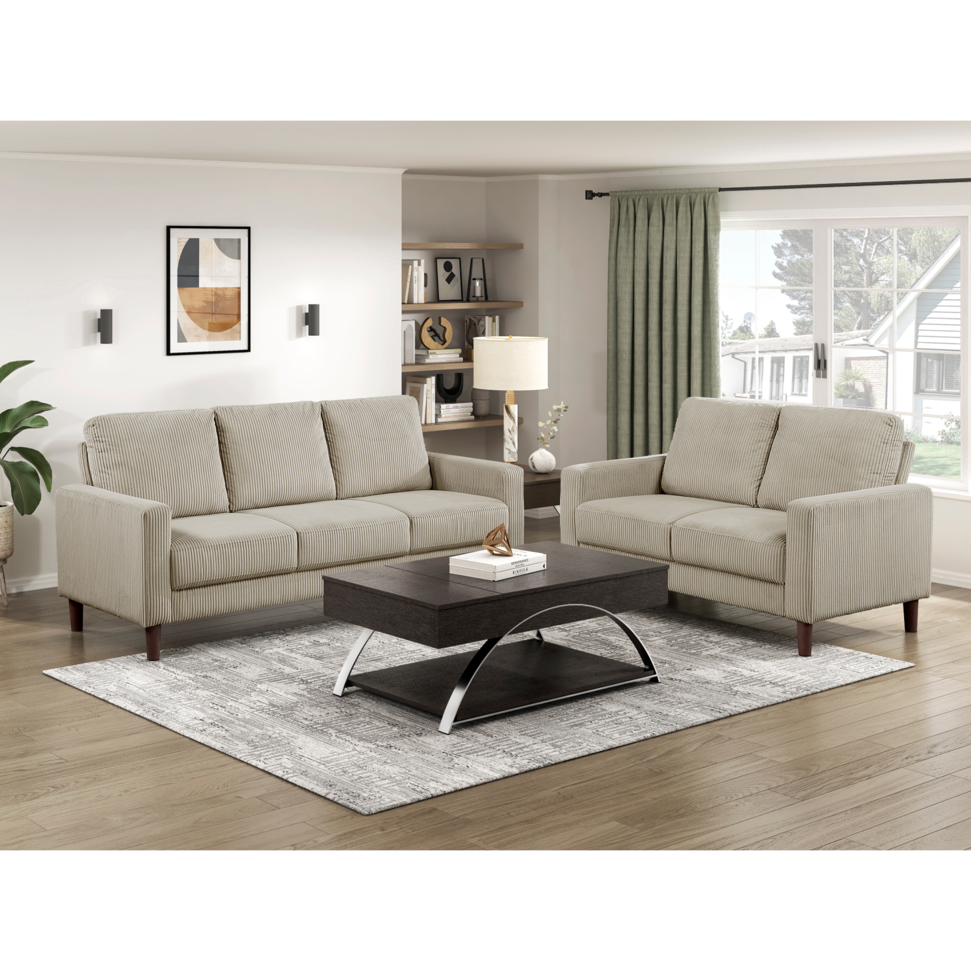 Crandall Corduroy Sofa Set 9520TPE