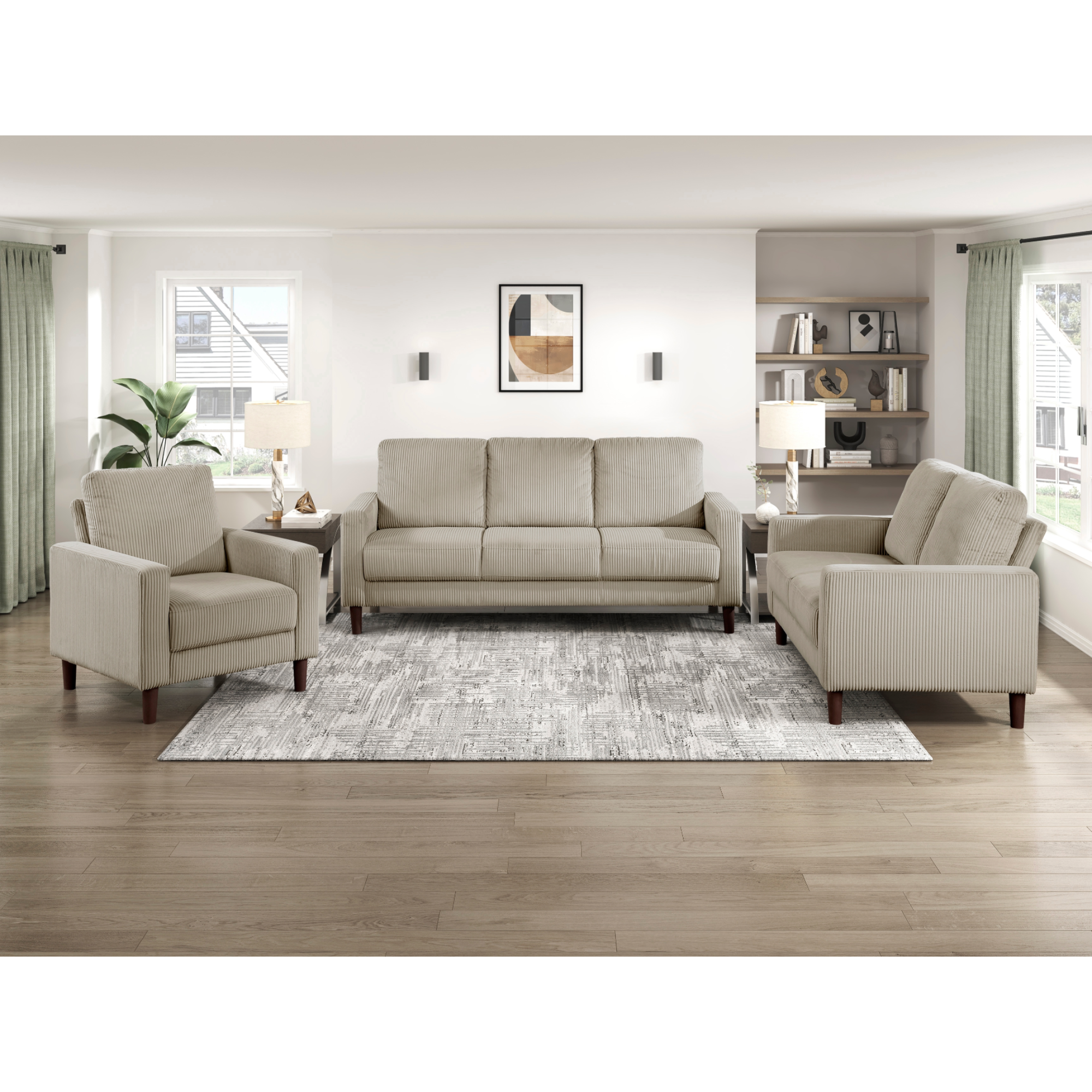 Crandall Corduroy Sofa Set 9520TPE