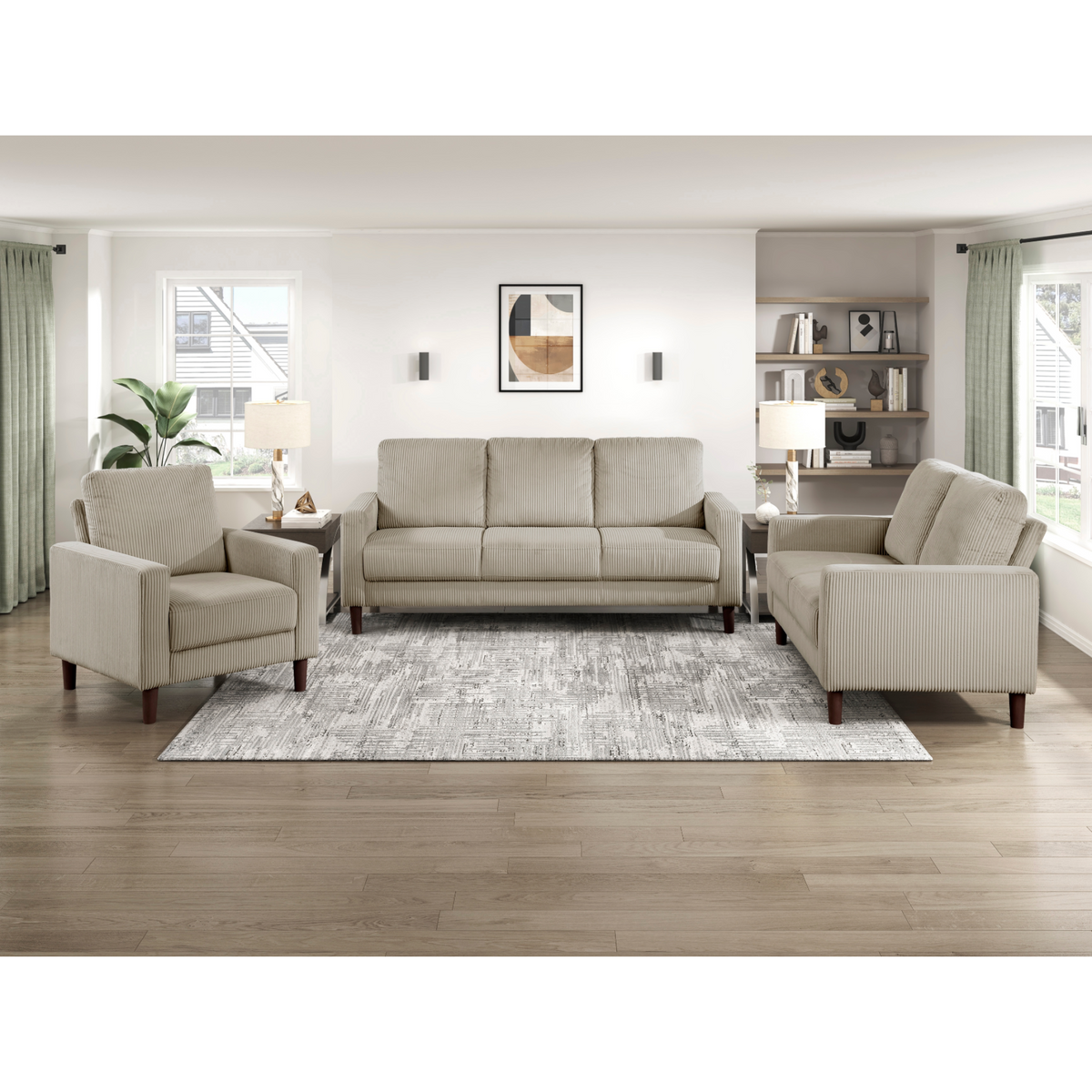 Crandall Corduroy Sofa Set 9520TPE