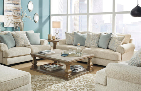 Monaghan Sofa and Loveseat Set in Sandstone