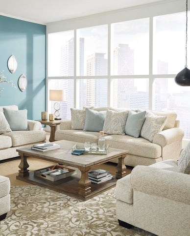Monaghan Sofa and Loveseat Set in Sandstone