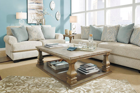 Monaghan Sofa and Loveseat Set in Sandstone
