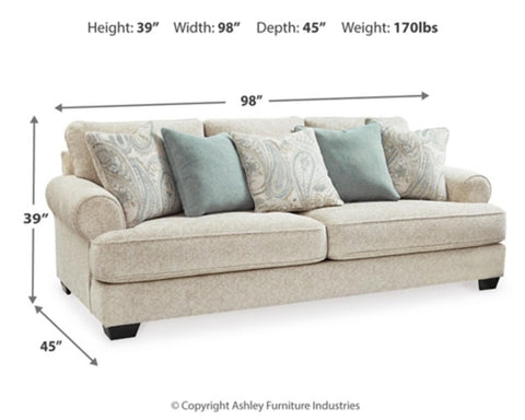 Monaghan Sofa and Loveseat Set in Sandstone