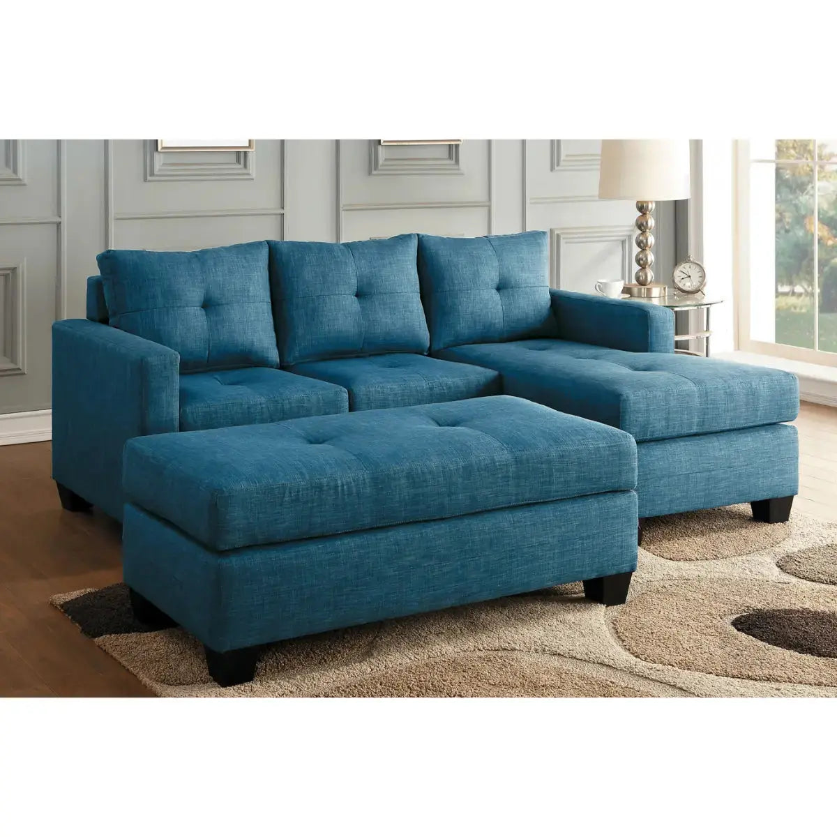 Phelps Reversible Sofa Chaise 9789BU Mazin