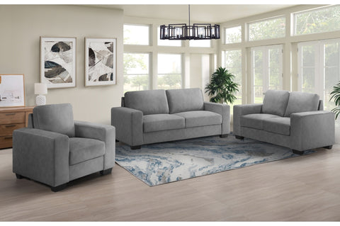 Renoux Loveseat Grey Chenille