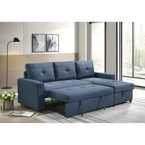 Faber 2Pc Pullout Sectional 99996BLU Mazin