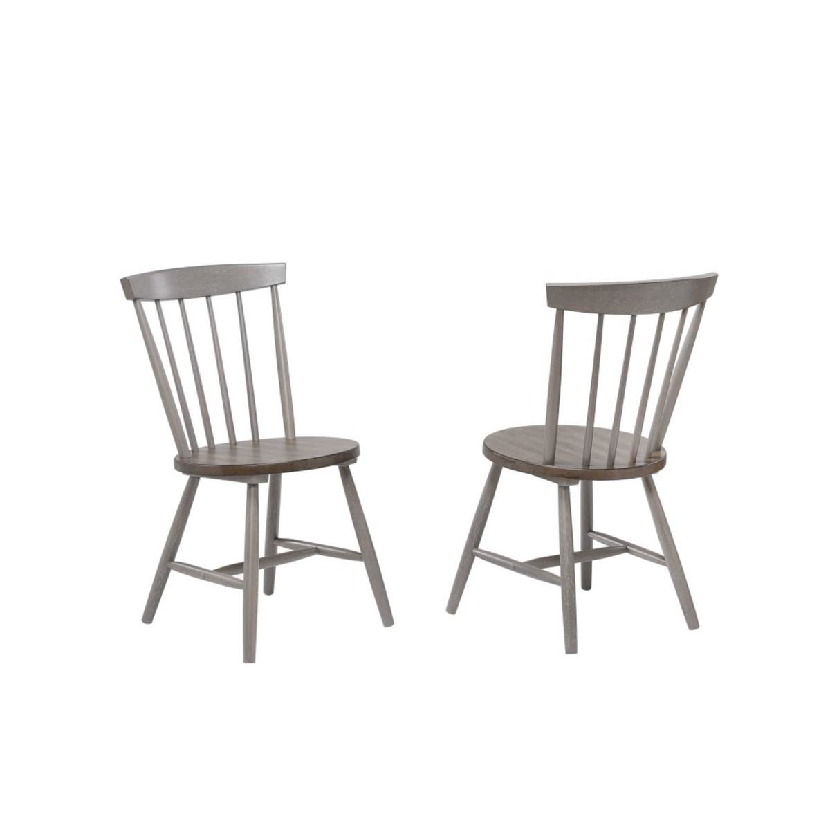 ARS-16253-Dining Chair,Set OF 2 in Oak/Grey