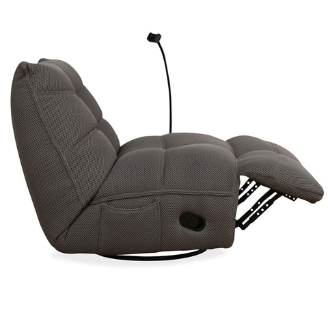 Ava Monaco Fabric Recliner Grey