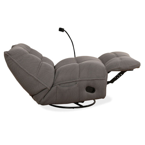Ava Monaco Fabric Recliner Grey