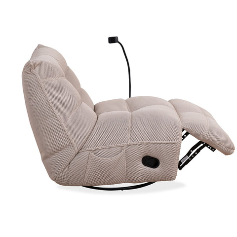 Ava Monaco Fabric Recliner Beige