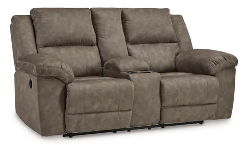 Ashley Reclining LoveSeat with console Brown | Mai Furniture