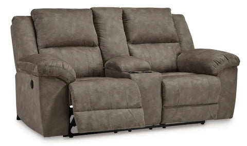 Ashley Reclining LoveSeat with console Brown | Mai Furniture