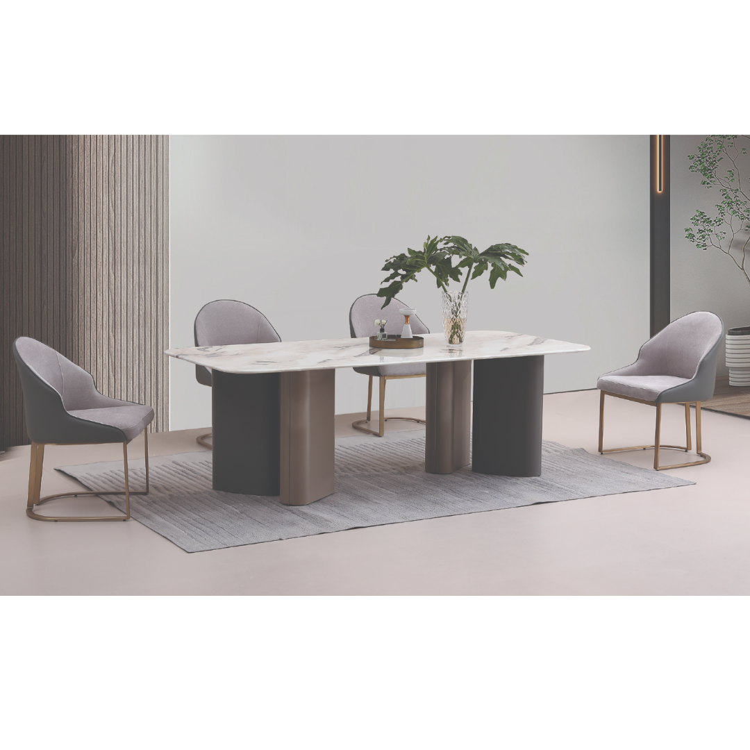 ATLANTIS 5 Pc Marble Dining Set D1870