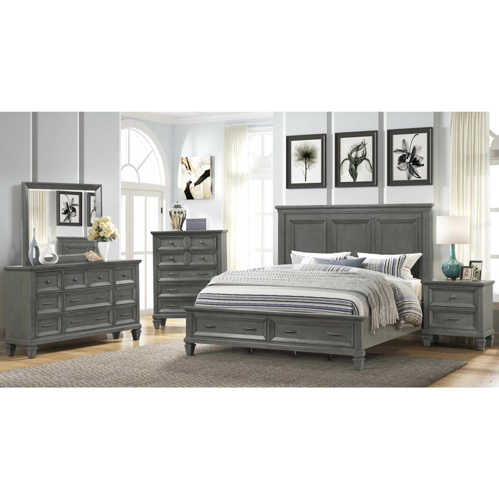 Hamilton Bedroom Set in Grey.