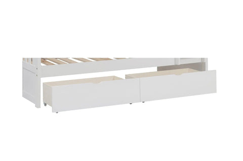 Galen Twin Over Twin Bunkbed in White B2053FFW Mazin