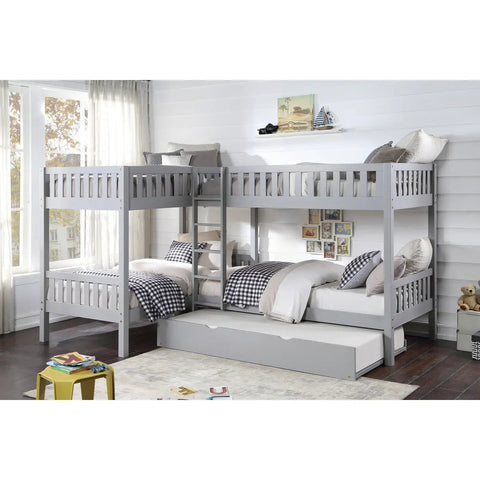 Orion Corner Bunk Bed in Grey Mazin