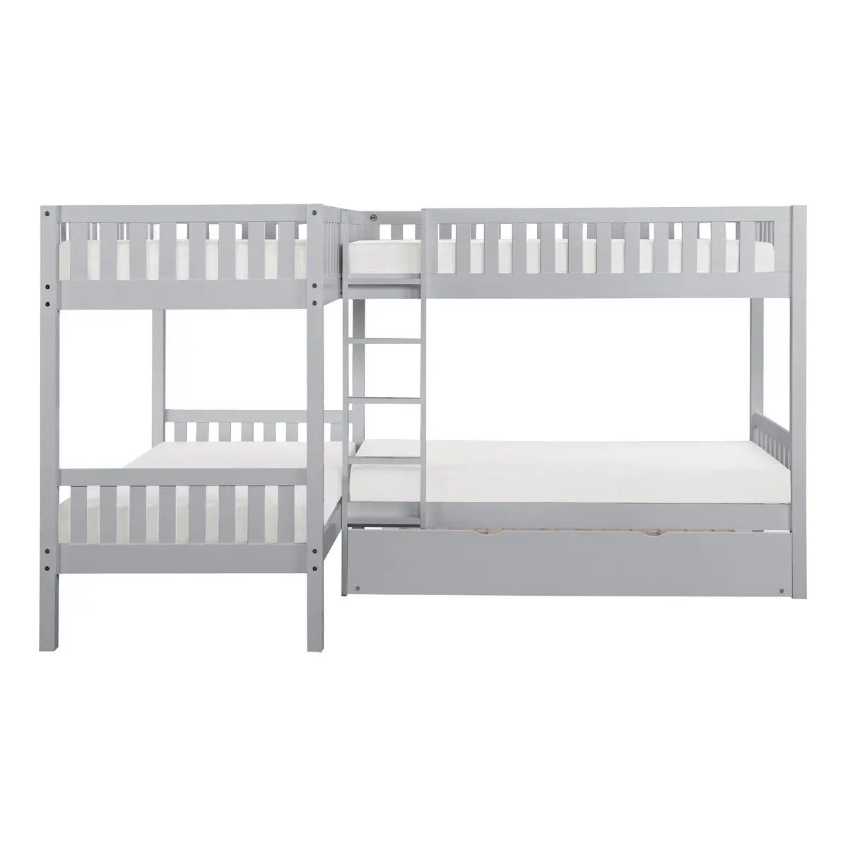 Orion Corner Bunk Bed in Grey Mazin