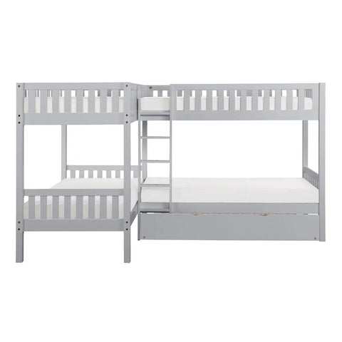 Orion Corner Bunk Bed in Grey Mazin