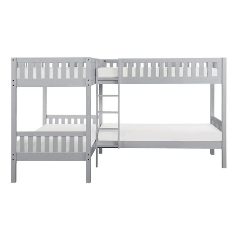 Orion Corner Bunk Bed in Grey Mazin