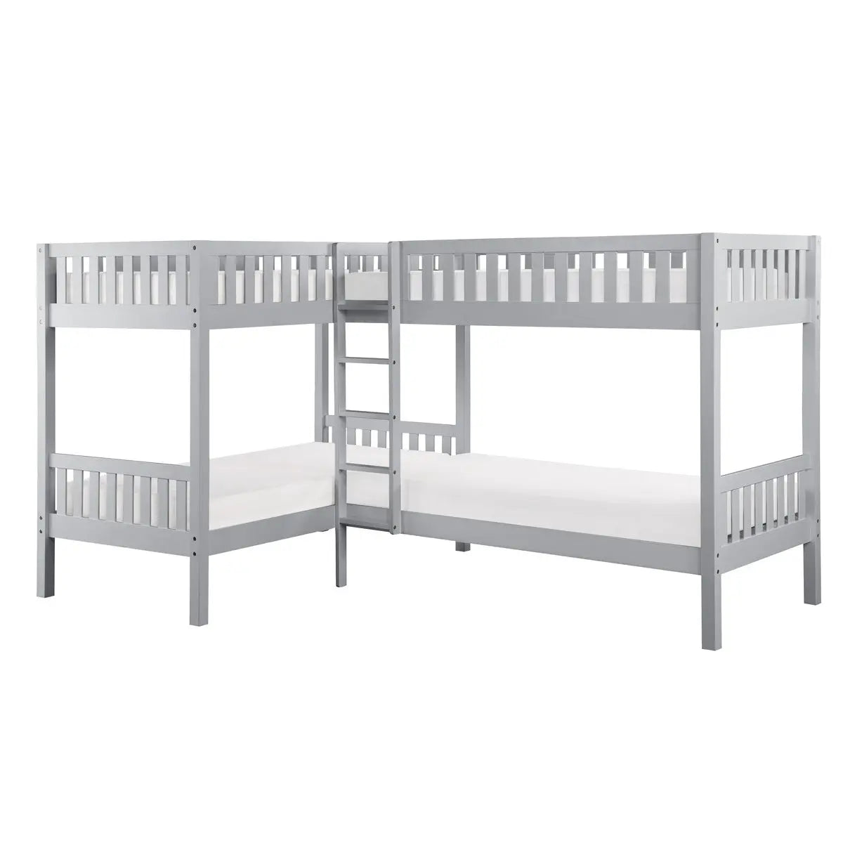 Orion Corner Bunk Bed in Grey Mazin