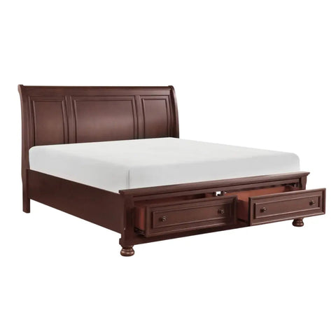 Begonia 8Pc Bedroom Set in Cherry Brown Mazin