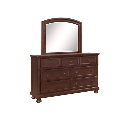 Begonia 8Pc Bedroom Set in Cherry Brown Mazin