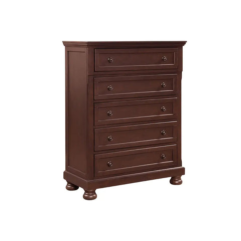 Begonia 8Pc Bedroom Set in Cherry Brown Mazin