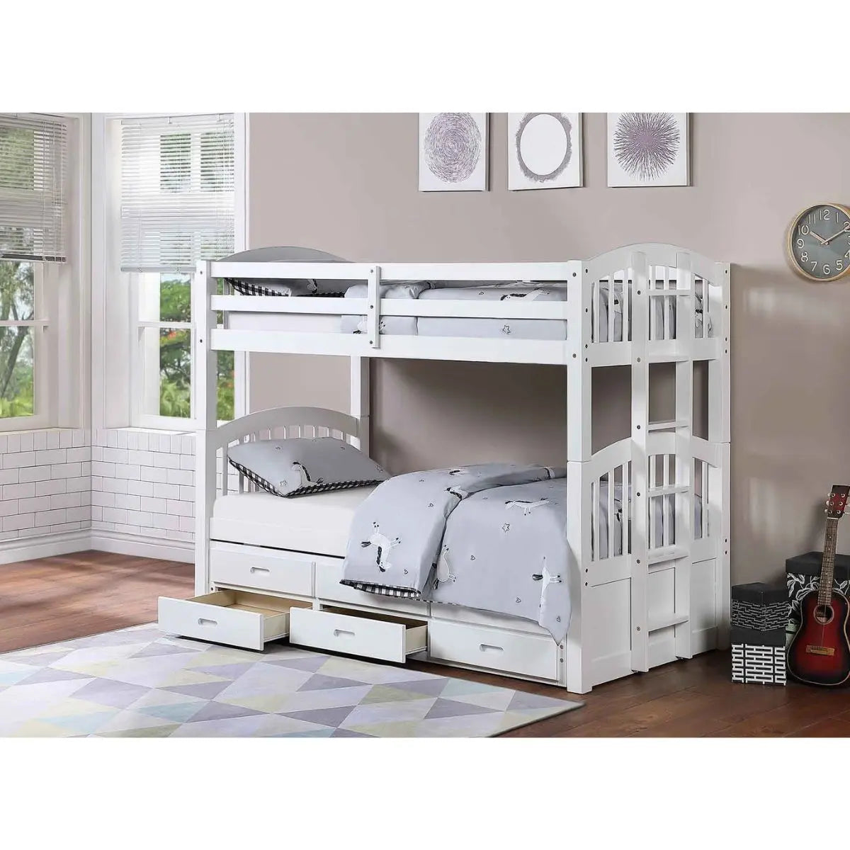 Triple Bunk Bed with Trundle B1842 International Furniture