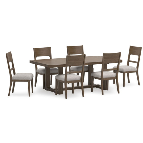 Cabalynn 7 pc Dining Set in Brown