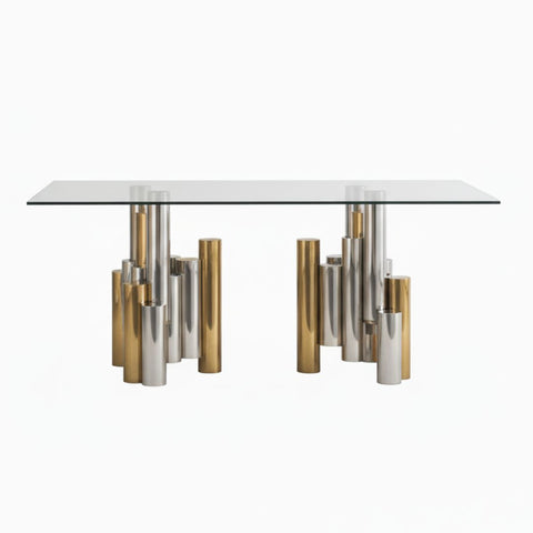 5 Pc Gold Table Dining Set D1490T