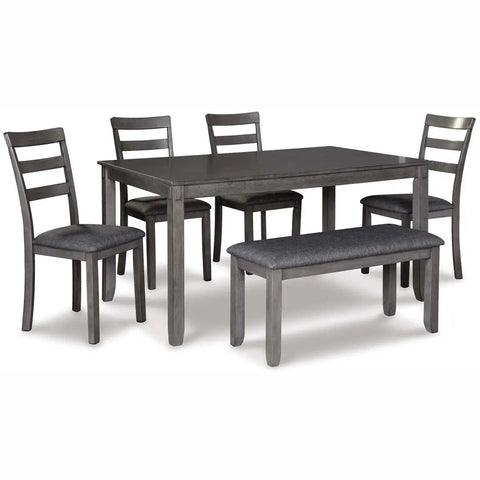  Bridson 6Pc Dining Set in Grey | Signature Design by Ashley