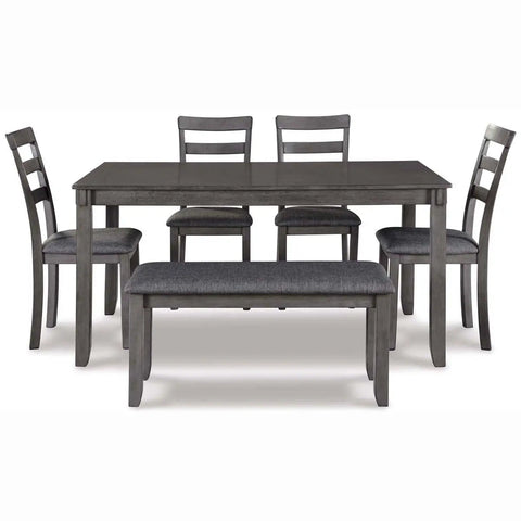  Bridson 6Pc Dining Set in Grey | Signature Design by Ashley