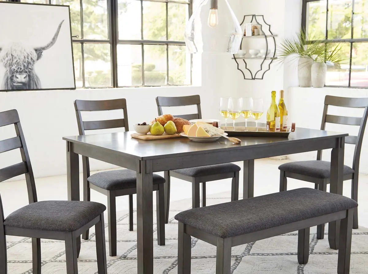  Bridson 6Pc Dining Set in Grey | Signature Design by Ashley