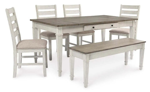  Skempton 6Pc Dining Set in Two Tone Finish | Signature Design by Ashley