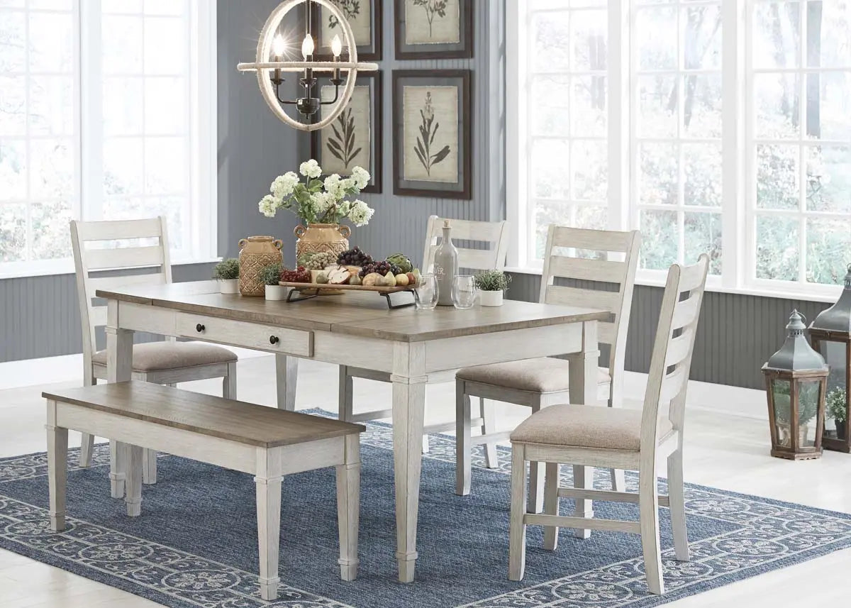  Skempton 6Pc Dining Set in Two Tone Finish | Signature Design by Ashley