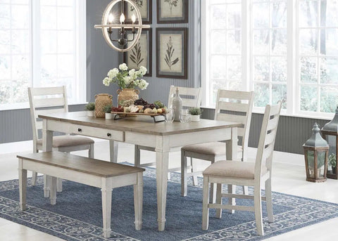  Skempton 6Pc Dining Set in Two Tone Finish | Signature Design by Ashley