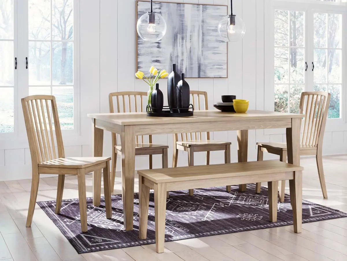  Gleanville 6Pc Dining Set in Light Brown | Signature Design by Ashley
