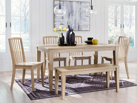  Gleanville 6Pc Dining Set in Light Brown | Signature Design by Ashley