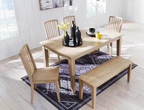  Gleanville 6Pc Dining Set in Light Brown | Signature Design by Ashley
