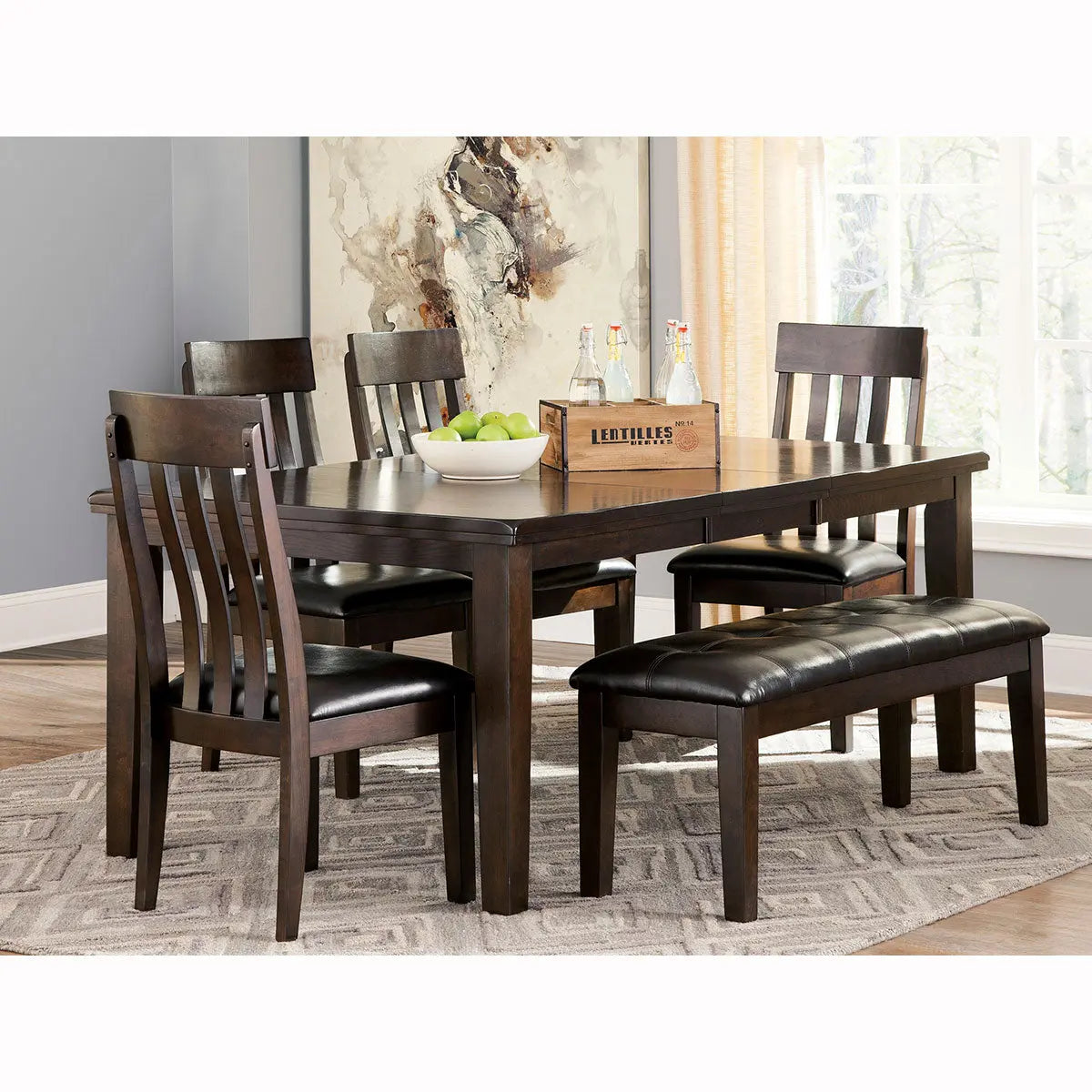  Haddigan 6Pc Dining Set in Dark Brown D596 | Signature Design by Ashley