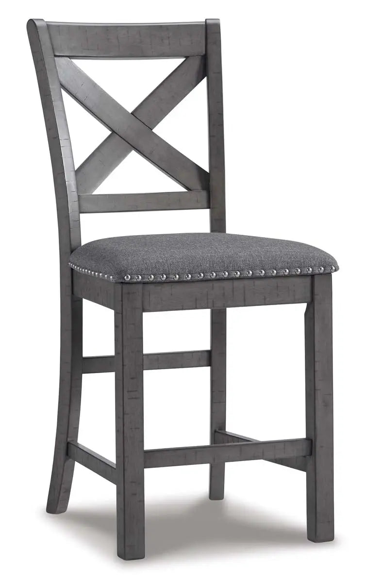  Myshanna Counter Height 6Pc Dining Set in Grey | Signature Design by Ashley