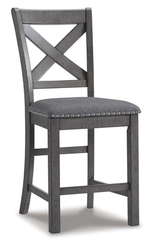  Myshanna Counter Height 6Pc Dining Set in Grey | Signature Design by Ashley