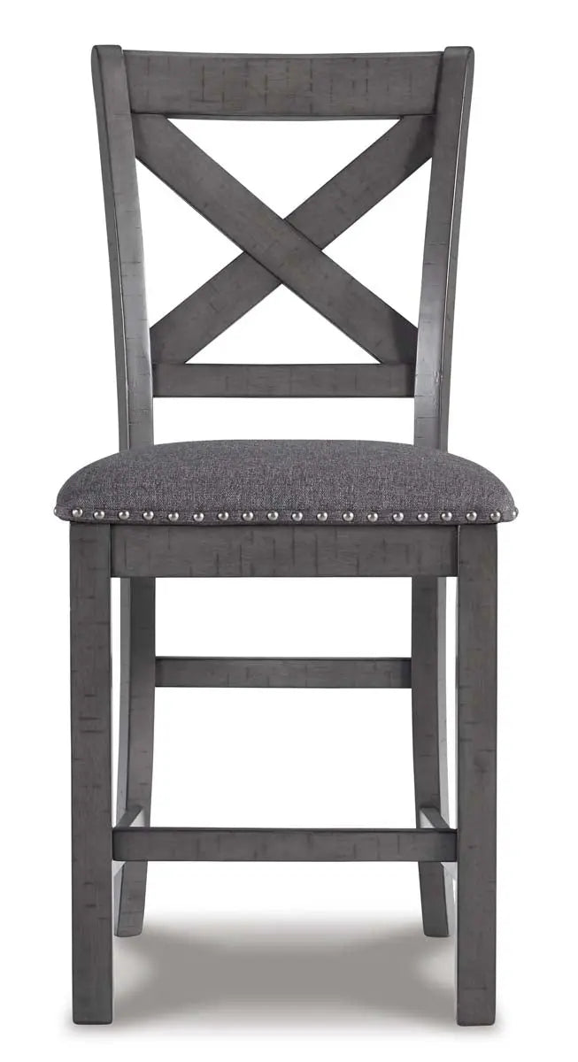  Myshanna Counter Height 6Pc Dining Set in Grey | Signature Design by Ashley