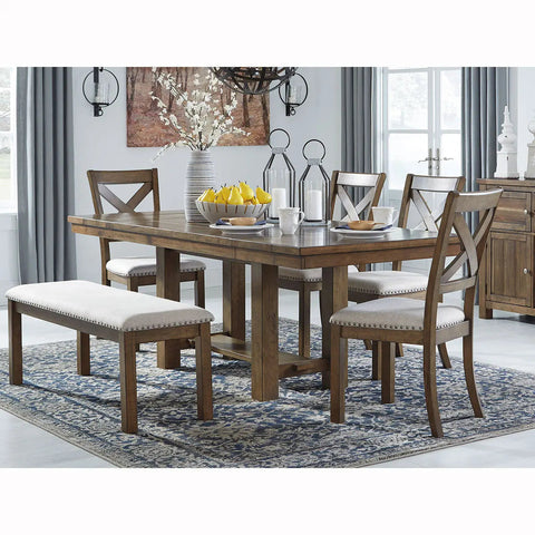  Moriville 6Pc Dining Set in Grayish Brown | Signature Design by Ashley