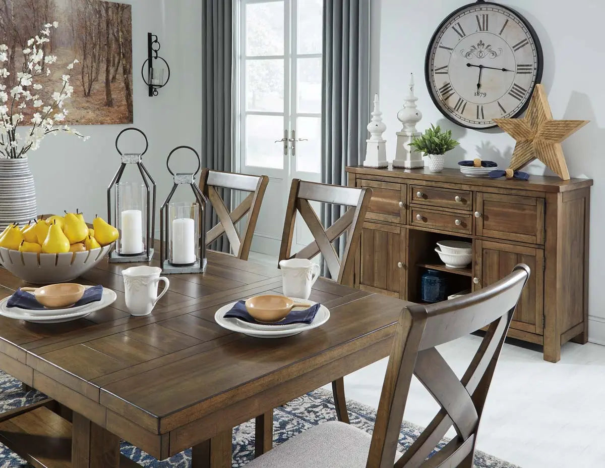  Moriville 6Pc Dining Set in Grayish Brown | Signature Design by Ashley